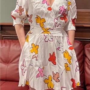 Ted Baker White Floral Mini Dress